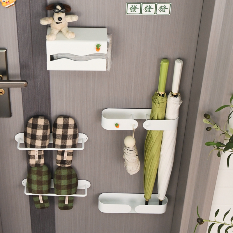 家用磁吸雨伞架收纳桶壁挂式防盗C门后磁铁挂钩入户门口放伞置物