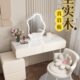 奶油风岩板实木梳妆台床头柜一体网红伸缩化妆台卧室轻奢 简约19