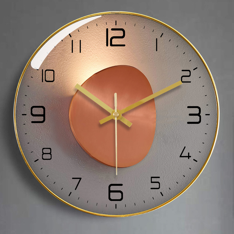 网红艺术轻奢挂钟j客厅家用时尚钟表2021年新款卧室静音现代石英