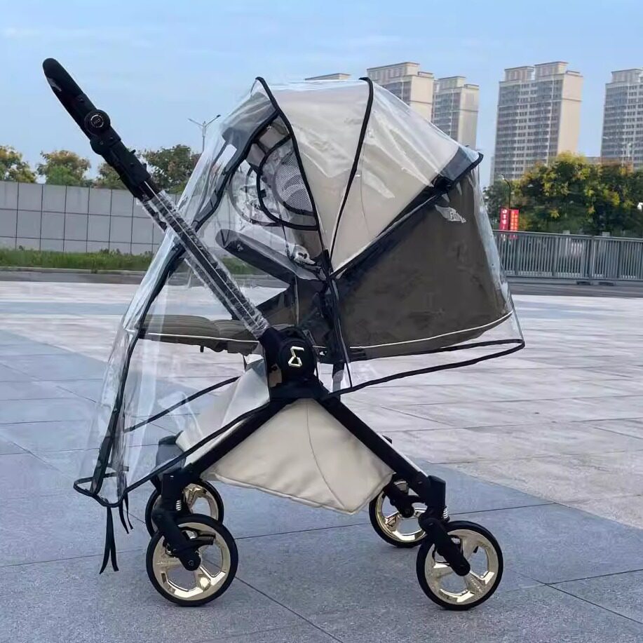 适用DearMom MAX双向推车挡风遮雨棚罗马假日婴儿推车防寒保暖罩