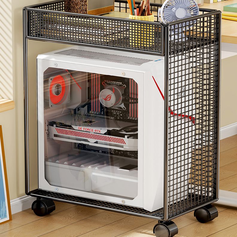 主机托架台式电脑移动机箱底座家用双层带轮机箱放置柜双层置物架