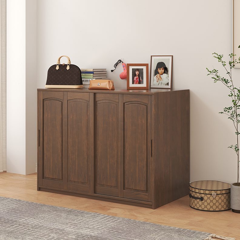 实木棉被收纳柜推拉门简易衣柜卧室储物柜大容量阳台柜被子专用柜