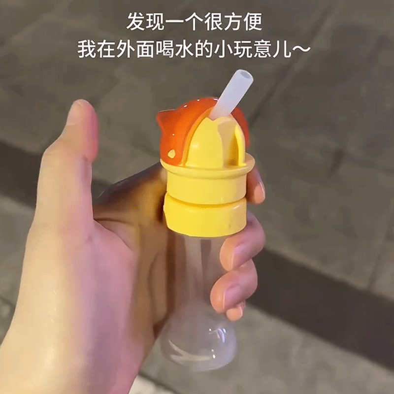 防呛水儿童吸管通用矿泉水瓶盖带吸管转换头喝水神器女大学生便携