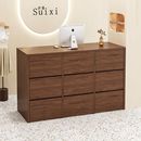 复古服装 店收银台古风美容院吧台前台接待台柜台桌现代简约吧台