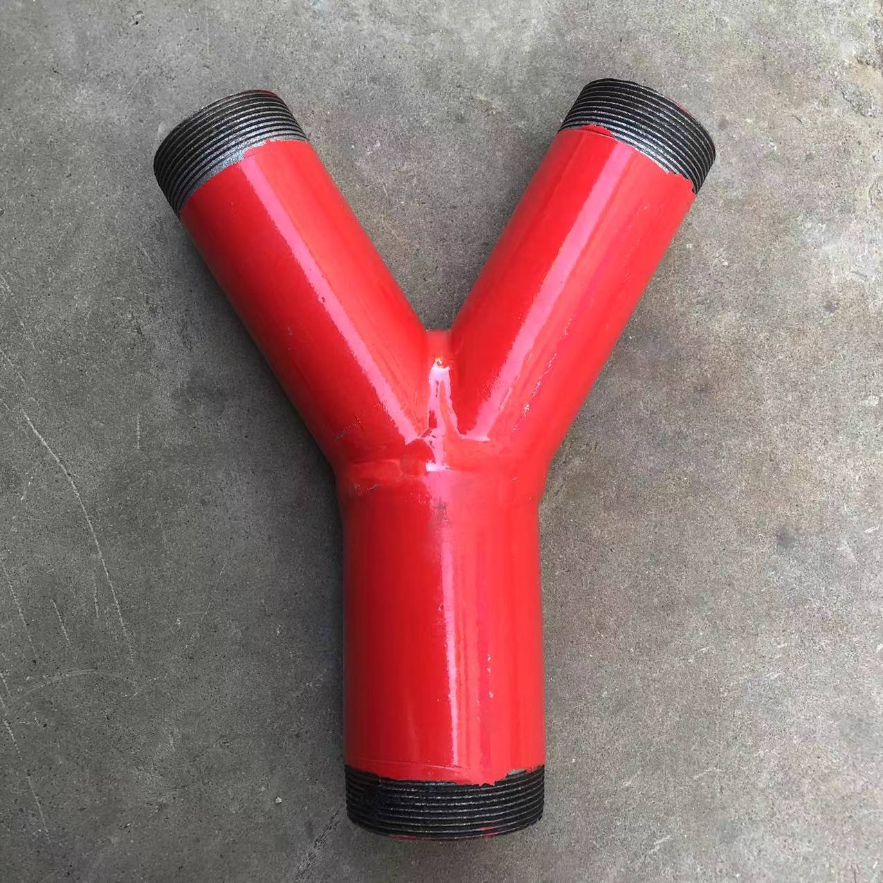 农用Y型灌溉三通螺纹外丝加厚连接接头三通水带软管一拖二分流器