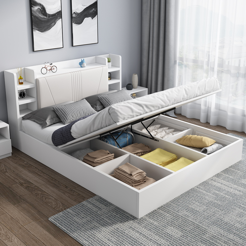 喜临门气压高箱储物床现代简约双人床实木主卧收纳床单人床榻榻米