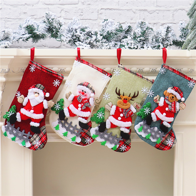Christmas stocking gift bag Candy bag Gift bag圣诞袜礼物袋