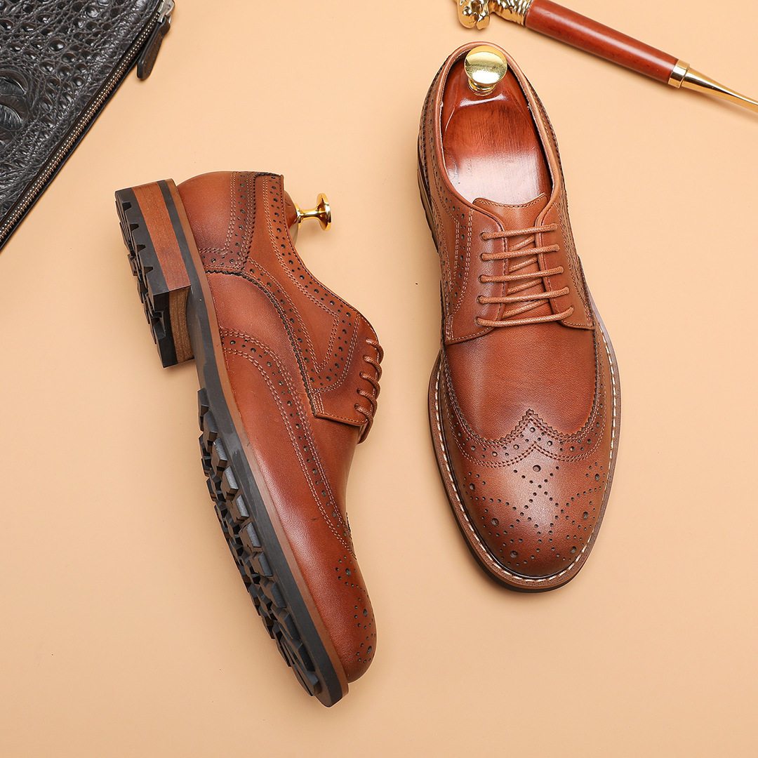 男士经典新郎婚礼宴会高级感皮鞋