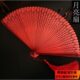 折扇 出口日式 全竹扇子 礼品扇 大红色玫瑰花 烤漆 高档精品扇