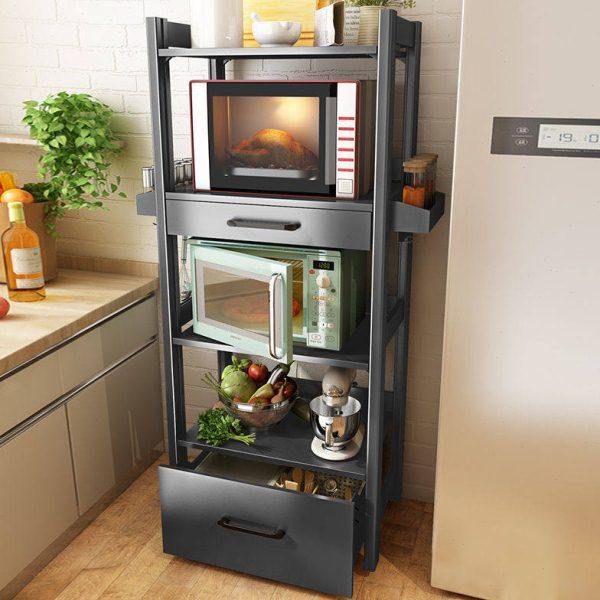 厨房微波炉置物架落地多层太空铝橱柜放锅具家用收纳用品烤箱架子,厨房/烹饪用具,微波炉置物架,淘宝优惠券,粉丝福利购,淘宝优惠卷
