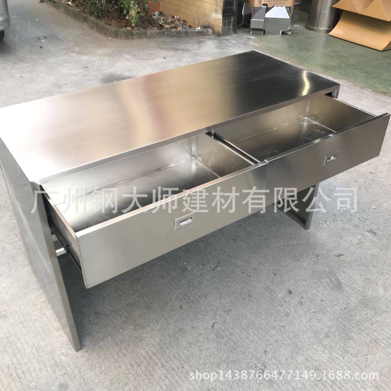 厂家橱柜办公家具柜子来图定 做家装简约304不锈钢拉丝办公家具柜