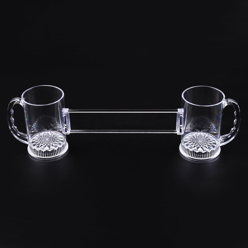 同样的回归啤酒杯的结束一体式双扎啤杯创意有趣的共同死R亡塑料