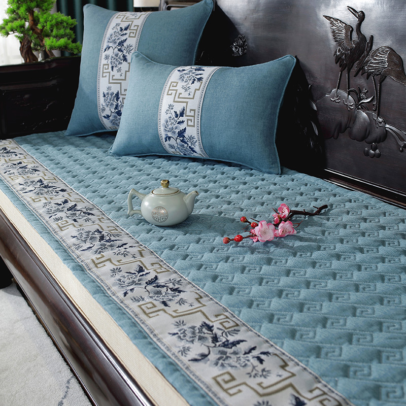 新中式沙发垫四季通用靠背巾盖布防滑F实木沙发套罩红木高级感坐