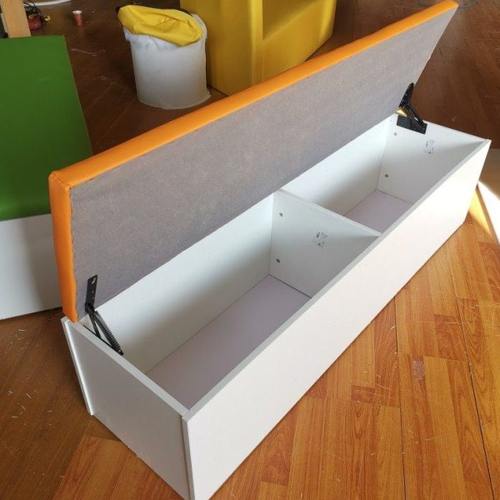 早教舞蹈培训机构储物沙发凳家长等候区收纳长条软包凳幼儿园儿童