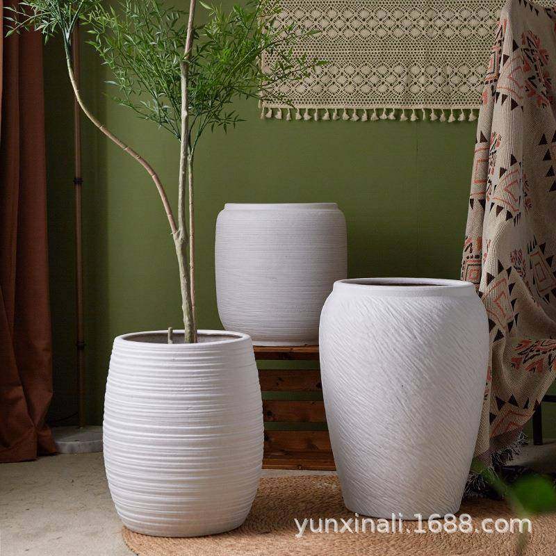 简约创意陶瓷特大号浮雕纹花盆家装办公商场软装龙血树绿植摆件,3C数码配件,其它配件,淘宝优惠券,粉丝福利购,淘宝优惠卷