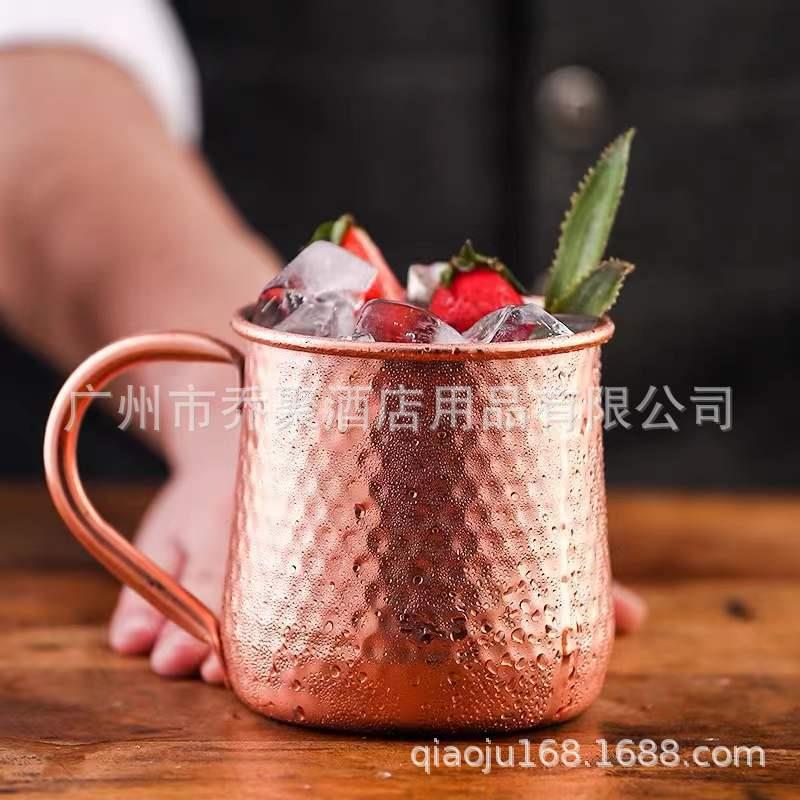 304不锈钢 (锤点)腰型杯 大肚酒杯 莫斯科骡子杯 鸡尾酒杯500ML