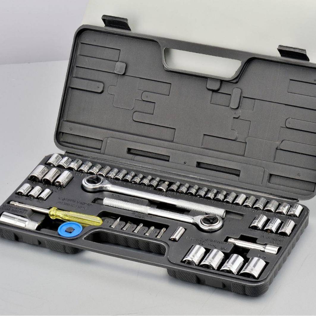厂家直销52件套五金工具组合套装套筒接杆棘轮扳手汽修随车工具