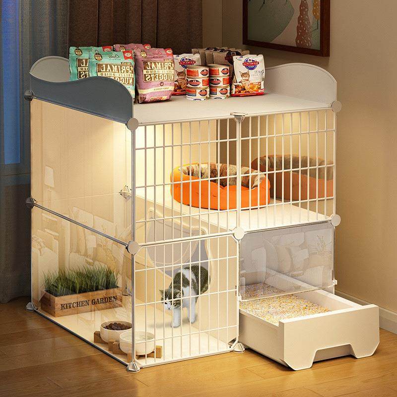 猫笼子家用室内带猫砂盆猫厕所一体猫窝不占地一室一厅一卫猫别墅,3C数码配件,其它配件,淘宝优惠券,粉丝福利购,淘宝优惠卷