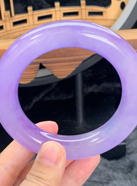 【顺丰包邮】缅甸天然大圈口翡翠处理紫罗兰手镯一手玉镯冰糯种
