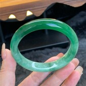 缅甸天然大圈口翡翠处理手镯一手玉镯冰糯种阳 包邮 顺丰