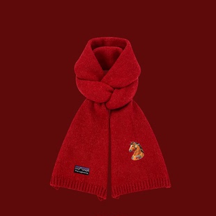 情侣学院风马年限定 Poragomla潮流百搭围巾男女同款 官网正品