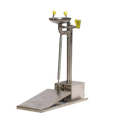 立式自动排空洗眼器 304不锈钢防冻耐寒 BRTL81防滑节水耐用喷头