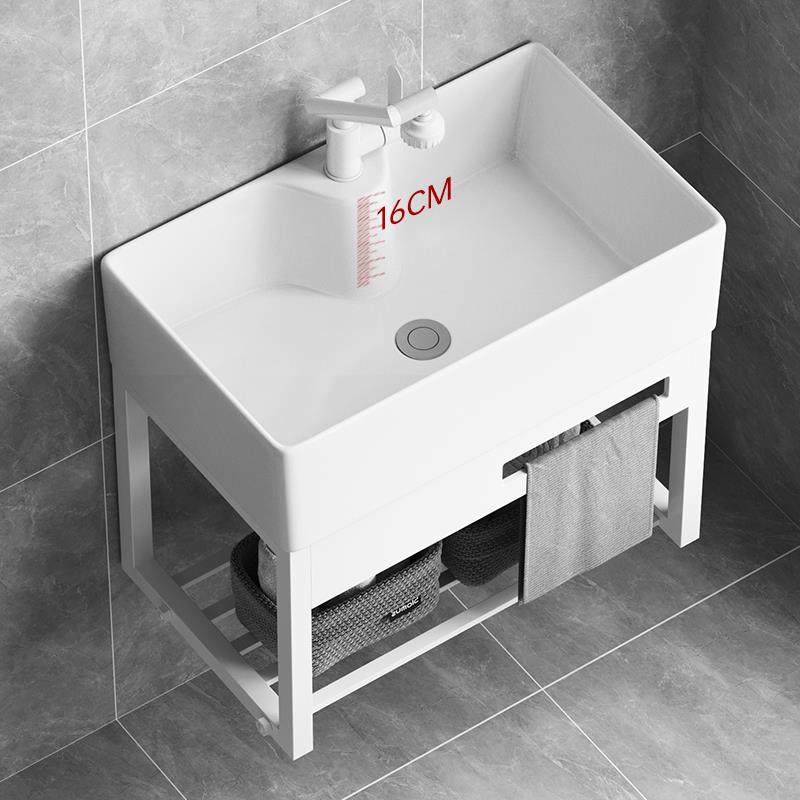 挂墙式洗手盆陶瓷洗脸盆加深支架洗漱池壁挂小户型家用简易洗面盘