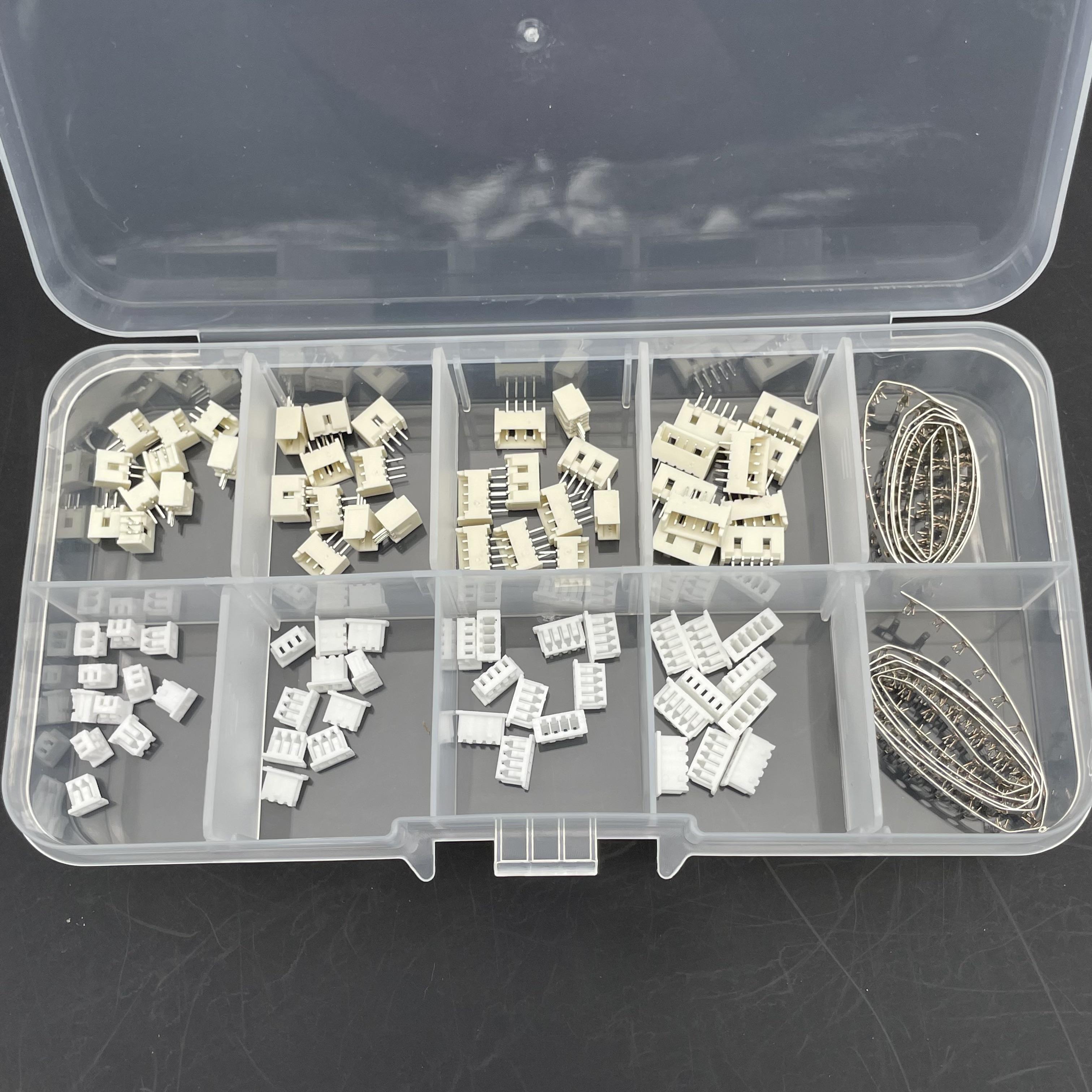 1.25mm直针胶壳端子 PCB板线对板2p 3 4 5各10套 连接器套件盒装