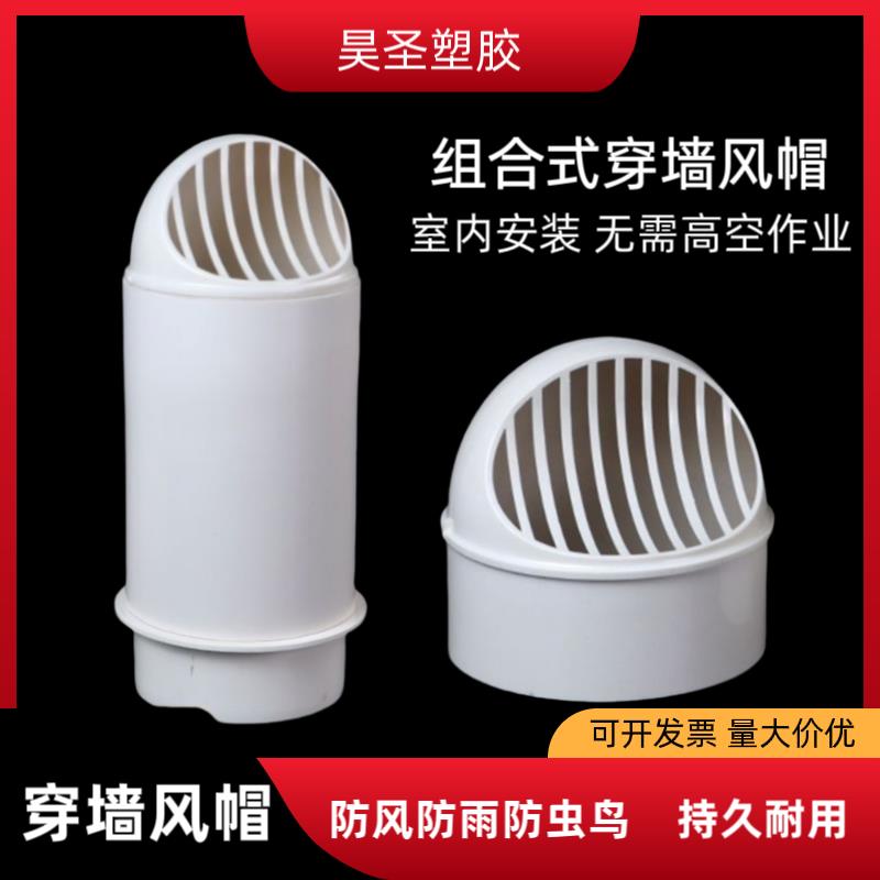 油烟机烟管外墙防风罩卫生间排气口出风罩出风口带止回阀穿墙风帽