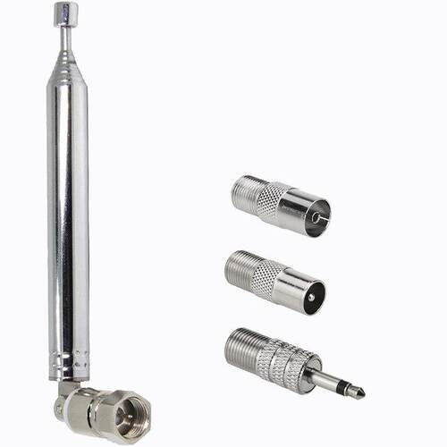 FM Radio Antenna, Ancable Indoor F 头 转3.5mm TV头 拉杆76CM