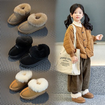 2023冬季新款儿童雪地靴加绒加厚女童大棉鞋男童大棉防水防滑短靴