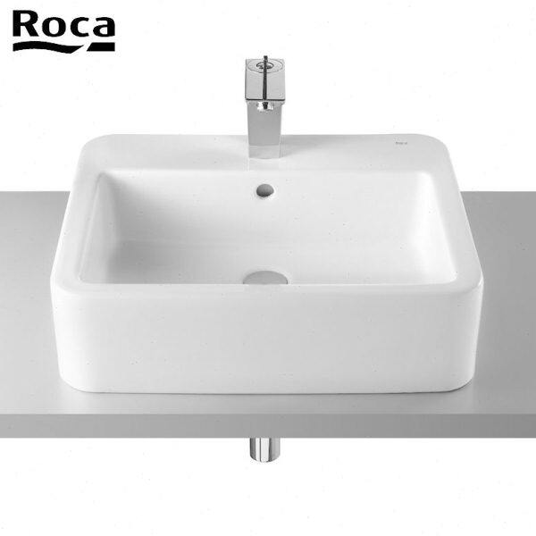 Roca乐家卫浴 伊思单孔台上式洗脸盆327576000陶瓷台盆55cm洗手盆