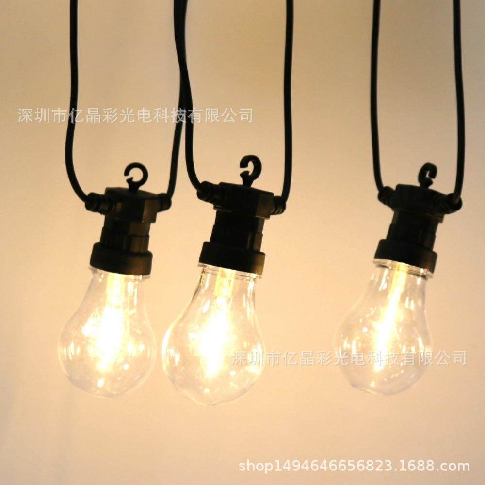 LED灯丝灯圣诞婚礼装饰灯户外灯派对防水灯泡低压热销彩灯串星星