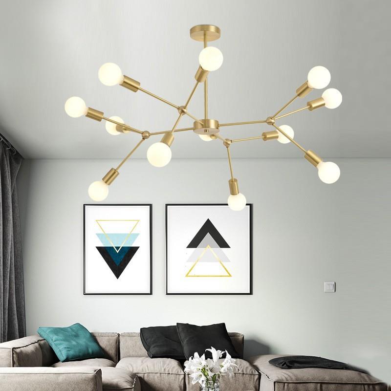 北欧客厅吊灯后现代简约卧室客厅餐厅服装店创意魔豆铁艺灯具