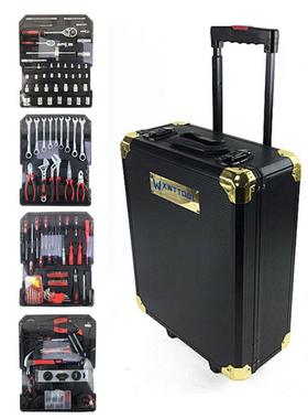 186铝箱组合多功能工具套装拉杆式工具箱