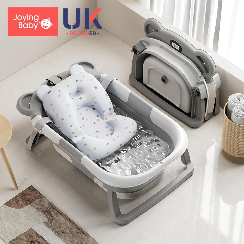 婴儿感温洗澡盆折叠家用初生新生幼儿浴盆可坐躺小孩用品宝宝浴桶