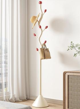 衣帽架奶油风家用卧室挂衣架门厅立衣架锥形挂衣服架子落地挂包架