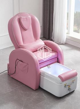网红美甲店时尚美甲美睫沙发椅单人可躺足疗足浴按摩椅电动沙发