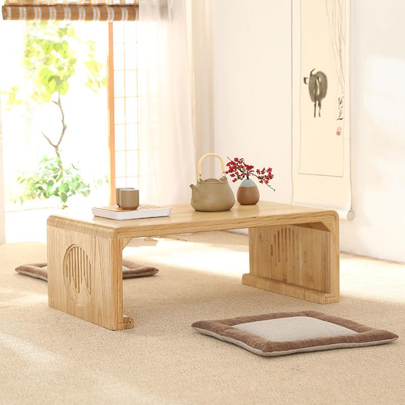 7W日式榻榻米茶几飘窗桌子小茶几新中式炕桌实木矮桌琴桌国学