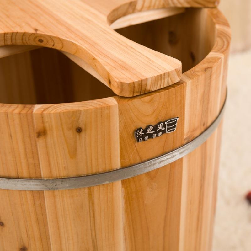 Z45CM高杉木足浴木桶泡脚木桶洗脚盆洗脚桶泡脚盆木桶L