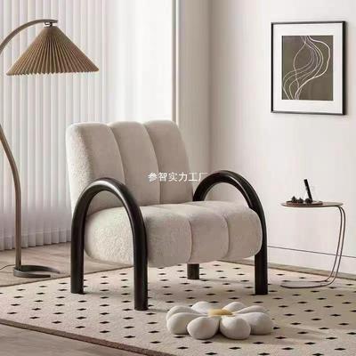 北欧单人沙发椅现代简约阳台休闲椅意式极简客厅老虎椅设计师躺椅