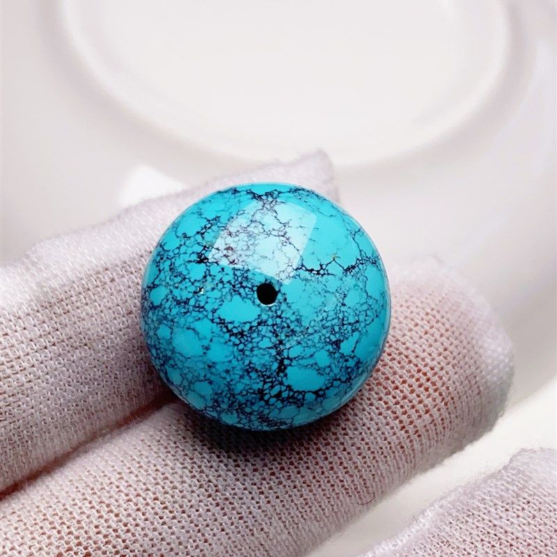 湖北原矿绿松石水草纹散珠圆珠手串手链锁骨链高瓷蓝配珠DIY配饰,饰品/流行首饰/时尚饰品新,DIY配件,淘宝优惠券,粉丝福利购,淘宝优惠卷