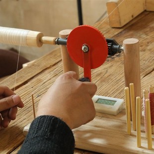 纺线器 可纺棉毛丝 桌面绕线纺线工具 线轴线盘 织布用线轴