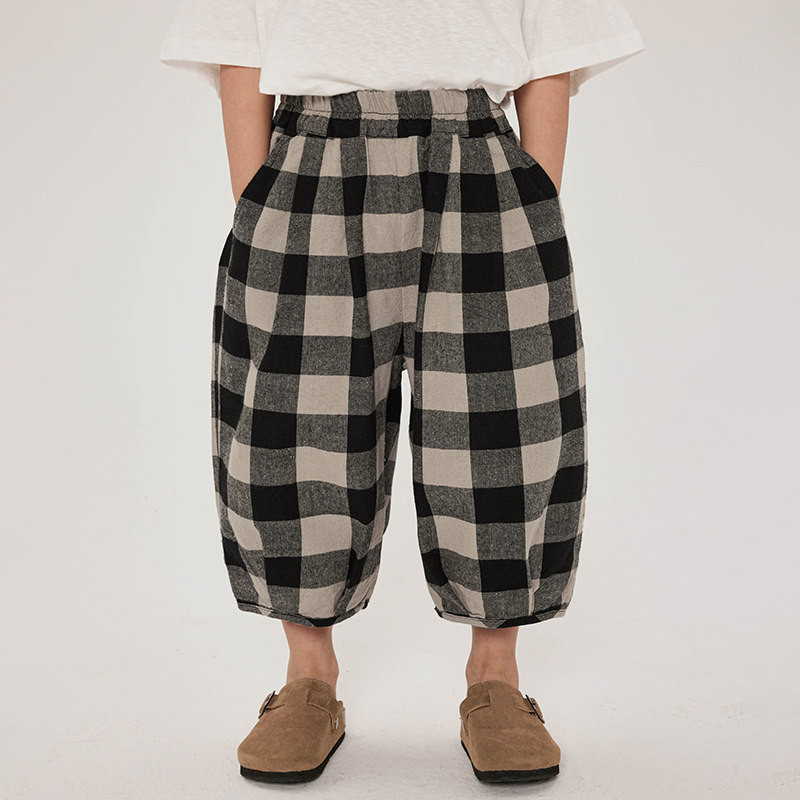 男童九分裤2024夏装新款儿童韩版格子裤中小童薄款哈伦裤灯笼裤,童装/婴儿装/亲子装,裤子,淘宝优惠券,粉丝福利购,淘宝优惠卷
