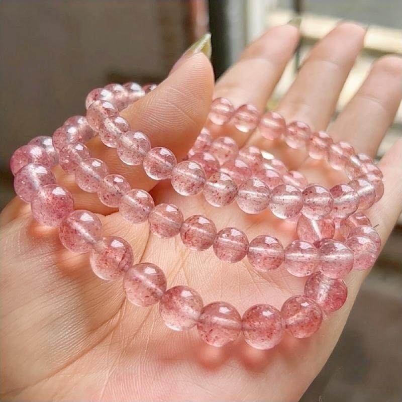 天然冰种白水体草莓晶手链花瓣红草莓酱水晶手串粉水晶女甜美饰品,饰品/流行首饰/时尚饰品新,手链,淘宝优惠券,粉丝福利购,淘宝优惠卷