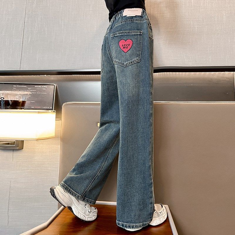 女童加绒牛仔裤秋冬2024新款冬装女孩冬季加厚窄版直筒裤儿童长裤,童装/婴儿装/亲子装,裤子,淘宝优惠券,粉丝福利购,淘宝优惠卷