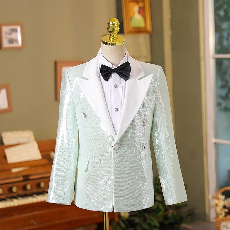 儿童绿色亮片西装套装男童晚会舞台走秀主持人礼服花童钢琴演出服,童装/婴儿装/亲子装,儿童礼服,淘宝优惠券,粉丝福利购,淘宝优惠卷