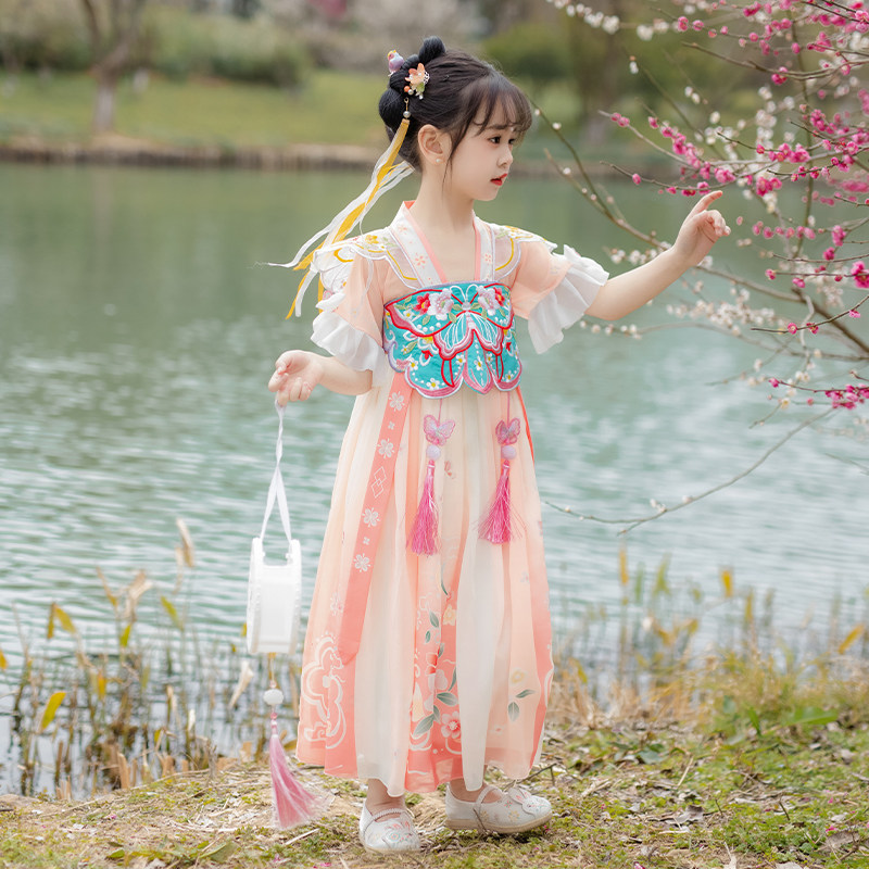 汉服女童夏季中国风儿童唐装2023新款古装超仙襦裙女孩古风连衣裙,童装/婴儿装/亲子装,唐装,淘宝优惠券,粉丝福利购,淘宝优惠卷