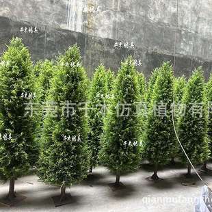 仿真柏树松柏树叶子假刺柏侧柏龙塔柏装饰假树盆栽塔型松柏树仿真