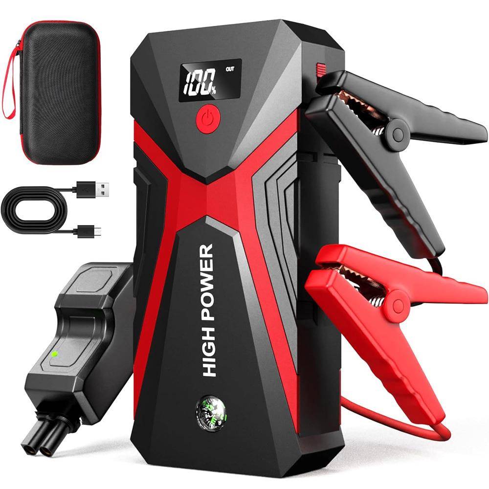 汽车应急启动电源大容量12V车载充气泵搭电点火车载打火备用电瓶